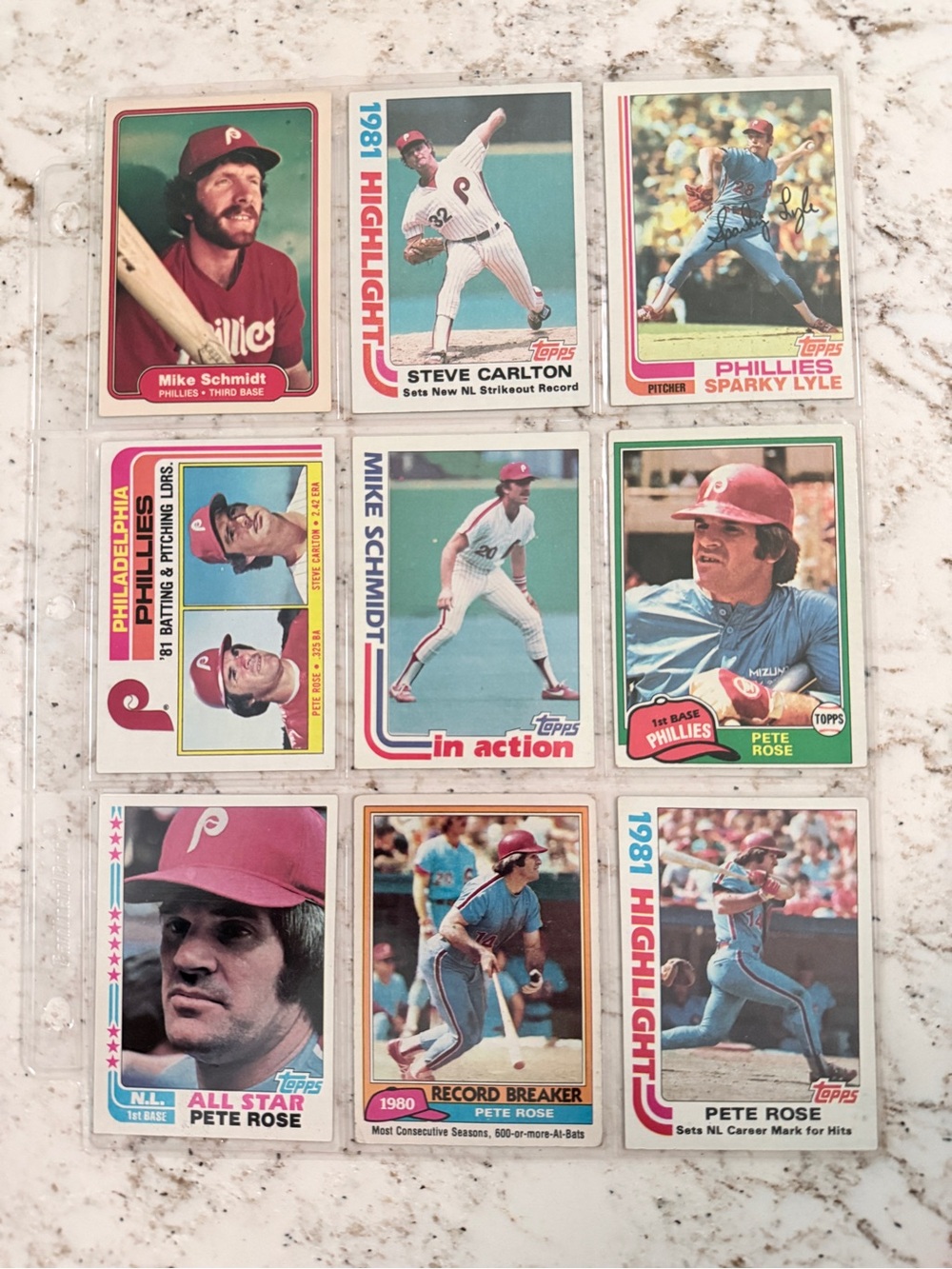 MLB Philadelphia Phillies Vintage piece of History TOPPS Trading Cards